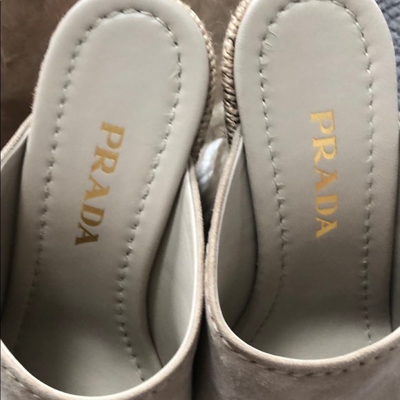 Prada Wedge Espadrilles 37.5 - Picture 4 of 16